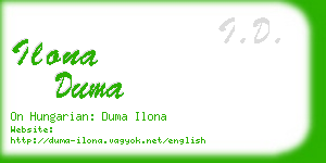 ilona duma business card